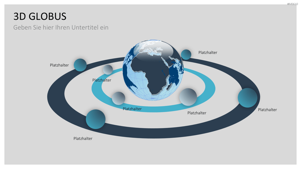 Globus-Set - Konturen PowerPoint-Vorlage