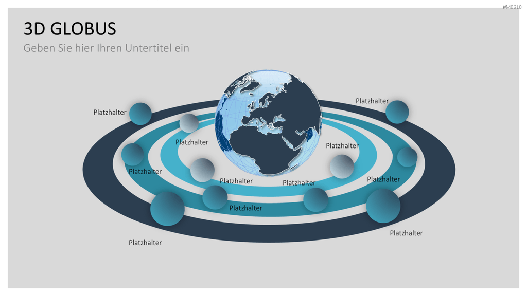 Globus-Set - Konturen PowerPoint-Vorlage