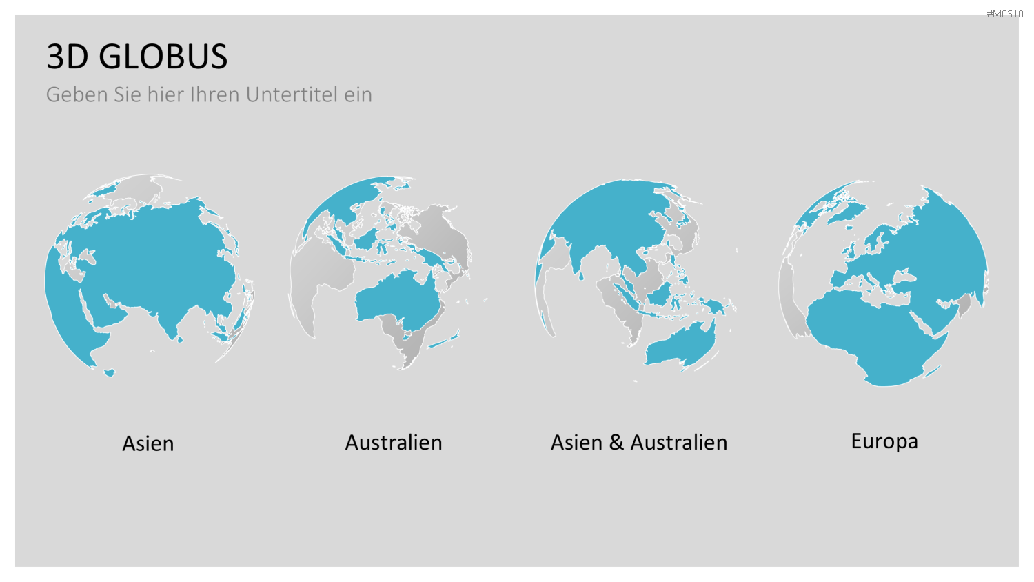 Globus-Set - Konturen PowerPoint-Vorlage