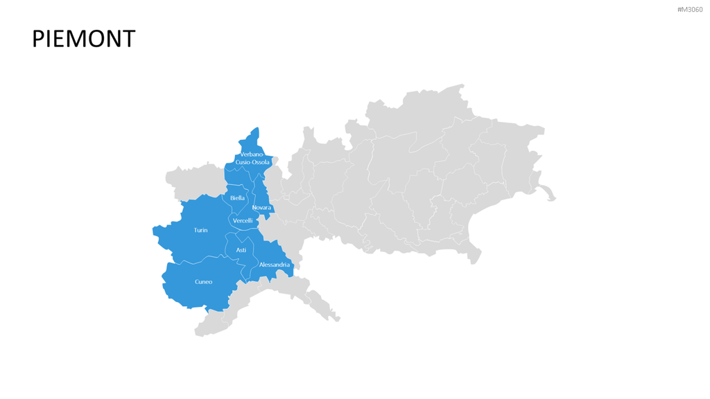 Nord-, Zentral-, Süd- Italien PowerPoint-Vorlage