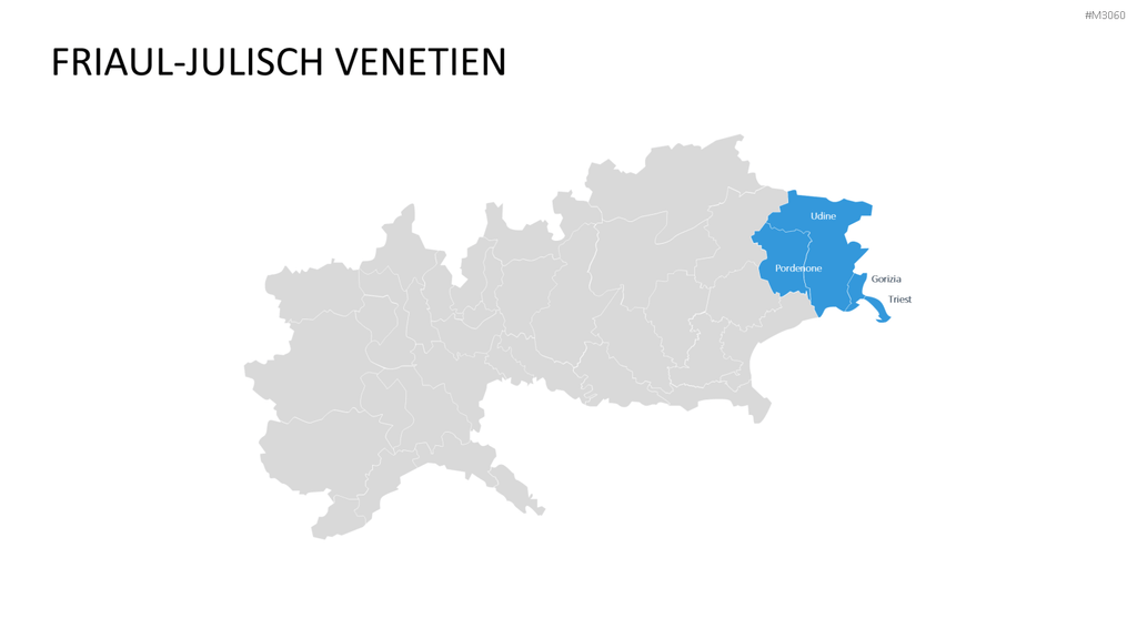 Nord-, Zentral-, Süd- Italien PowerPoint-Vorlage