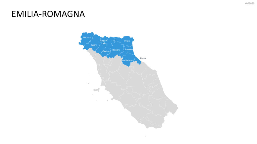 Nord-, Zentral-, Süd- Italien PowerPoint-Vorlage