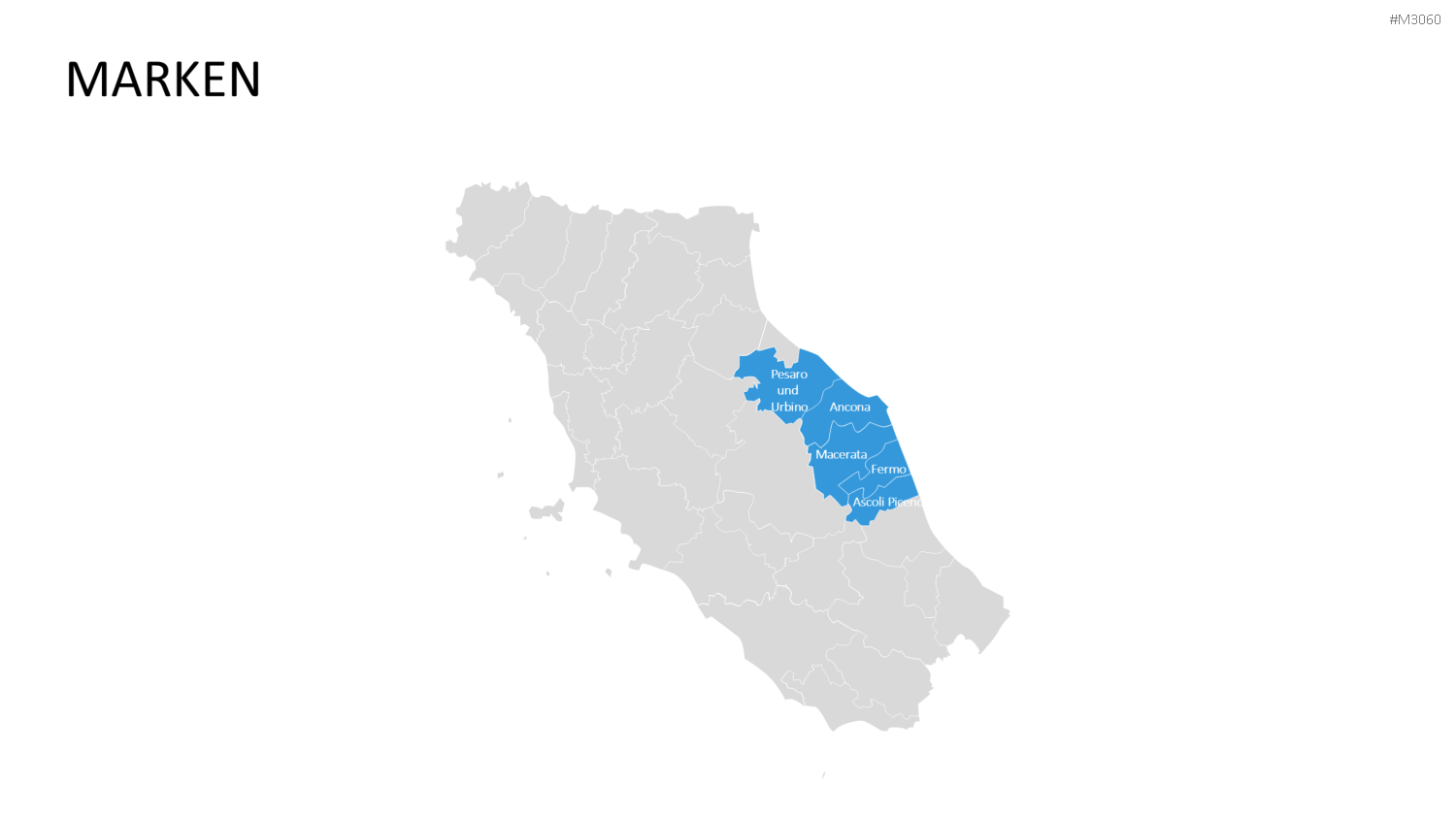 Nord-, Zentral-, Süd- Italien PowerPoint-Vorlage