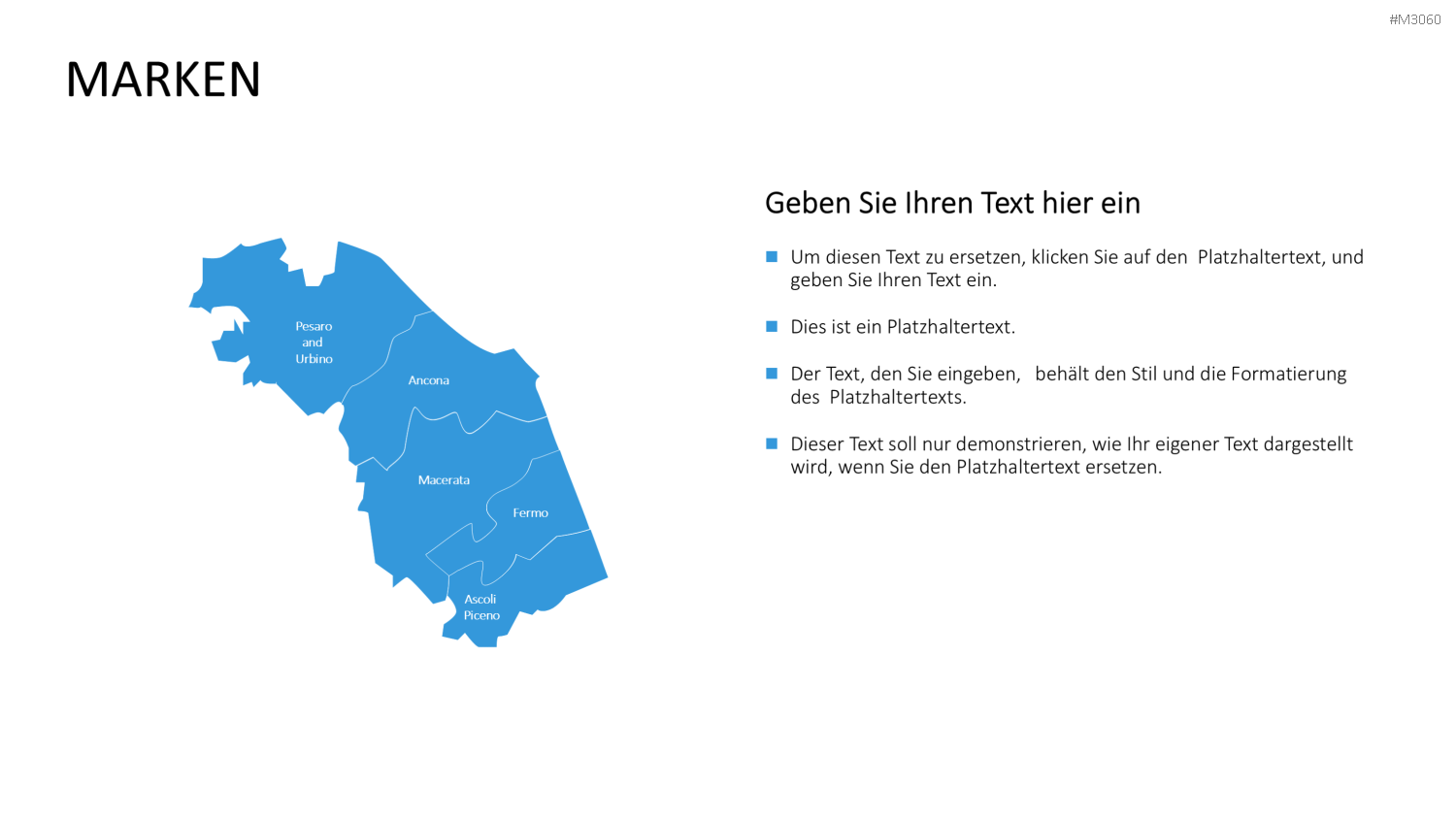 Nord-, Zentral-, Süd- Italien PowerPoint-Vorlage