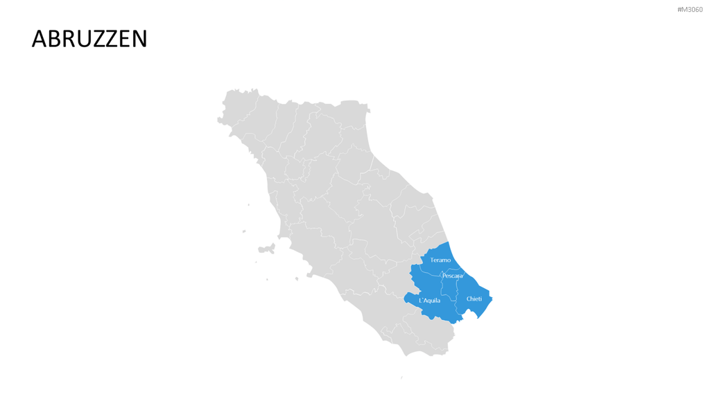 Nord-, Zentral-, Süd- Italien PowerPoint-Vorlage