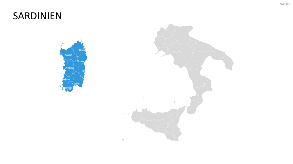 Nord-, Zentral-, Süd- Italien PowerPoint-Vorlage