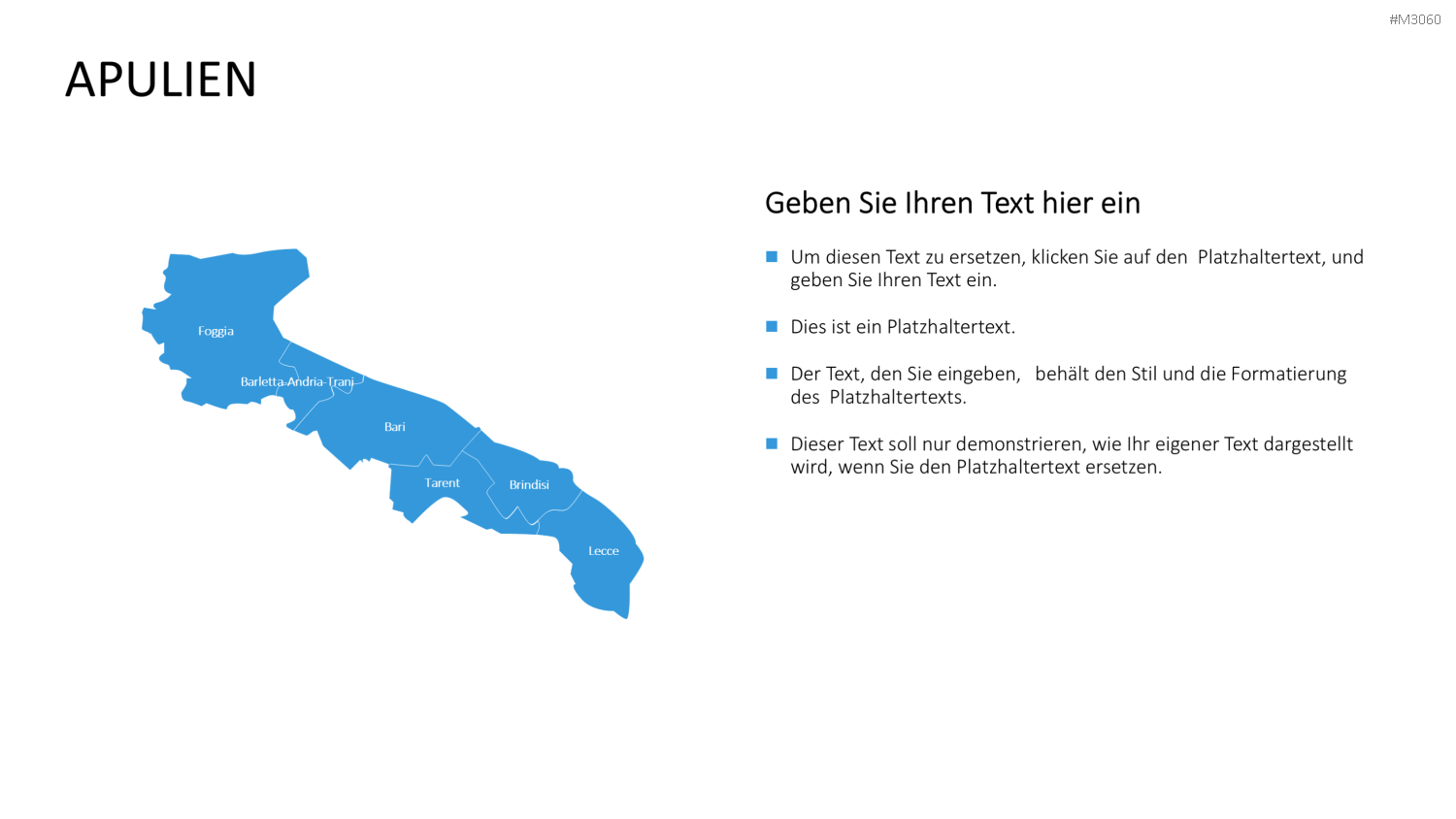 Nord-, Zentral-, Süd- Italien PowerPoint-Vorlage