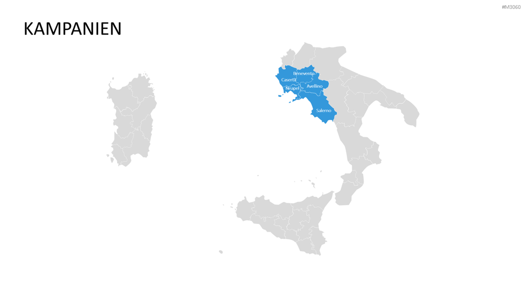 Nord-, Zentral-, Süd- Italien PowerPoint-Vorlage