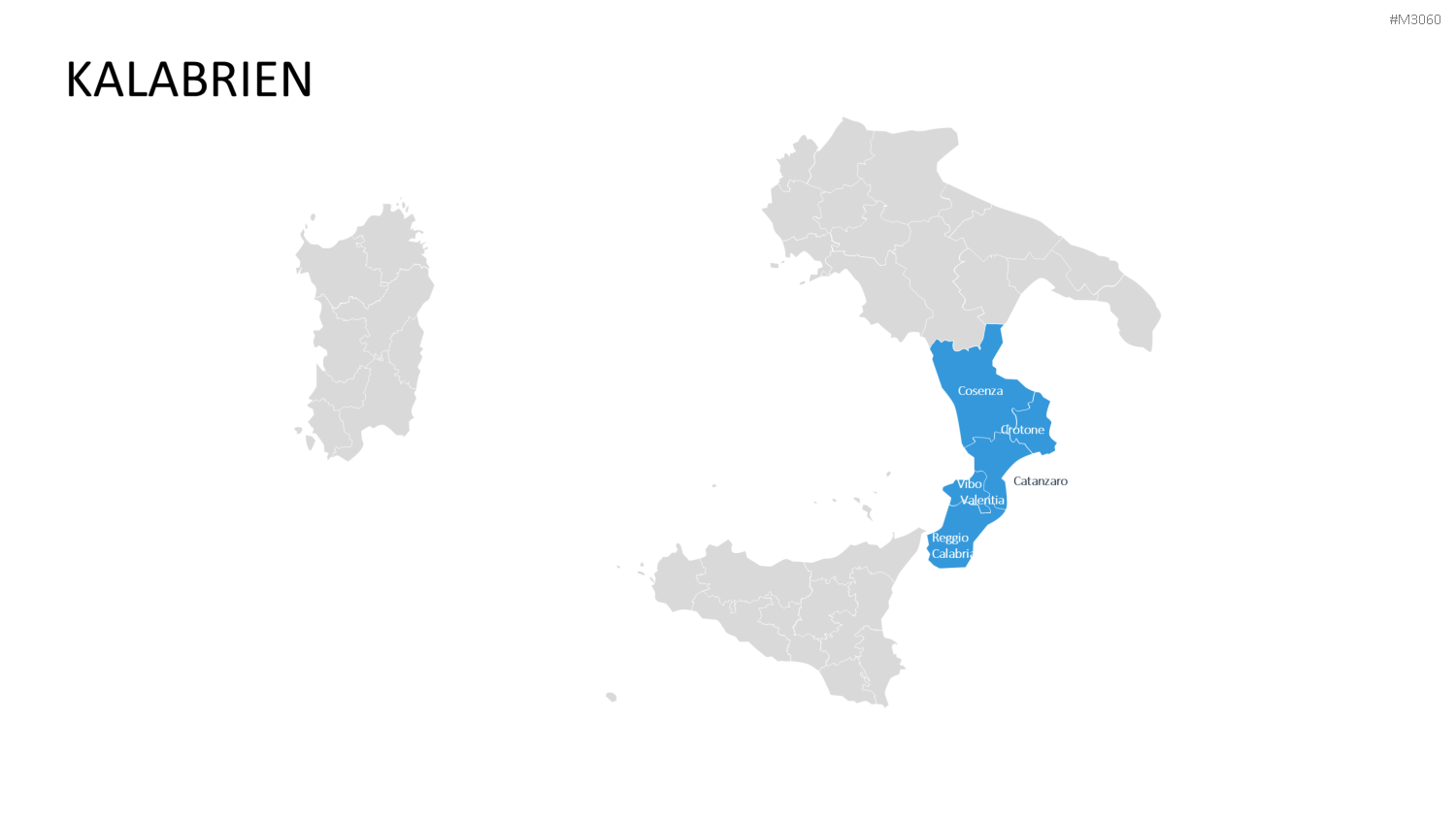 Nord-, Zentral-, Süd- Italien PowerPoint-Vorlage