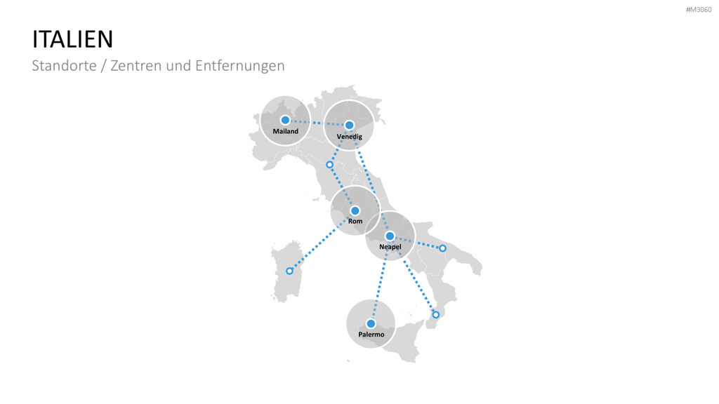 Nord-, Zentral-, Süd- Italien PowerPoint-Vorlage