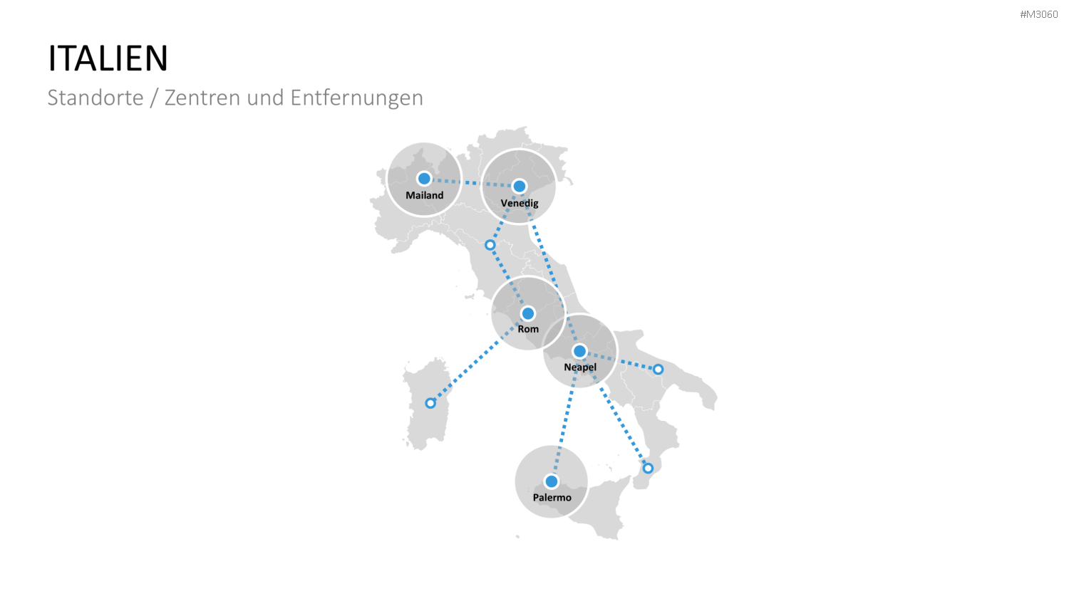 Nord-, Zentral-, Süd- Italien PowerPoint-Vorlage