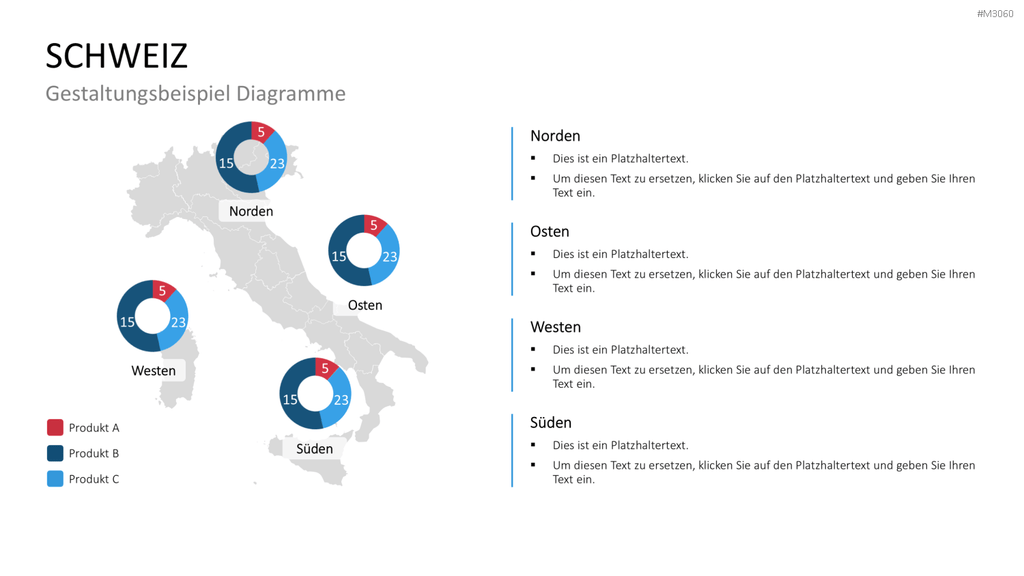 Nord-, Zentral-, Süd- Italien PowerPoint-Vorlage