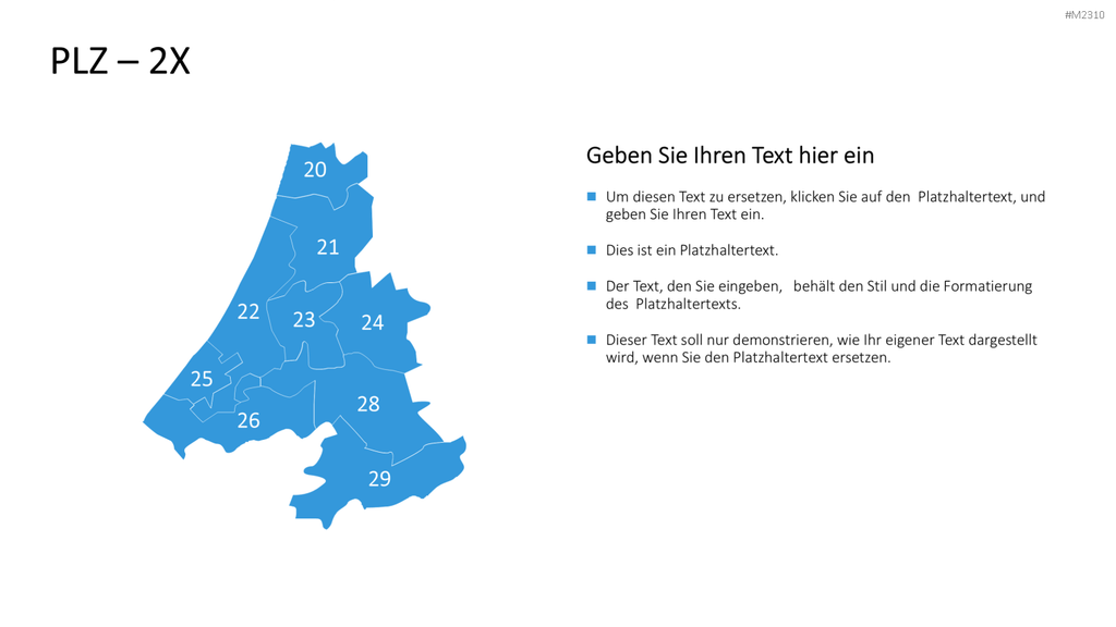 Niederlande - PLZ (2-stellig) PowerPoint-Vorlage