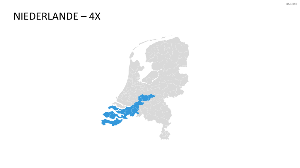 Niederlande - PLZ (2-stellig) PowerPoint-Vorlage