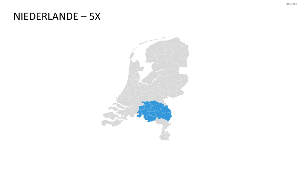 Niederlande - PLZ (2-stellig) PowerPoint-Vorlage