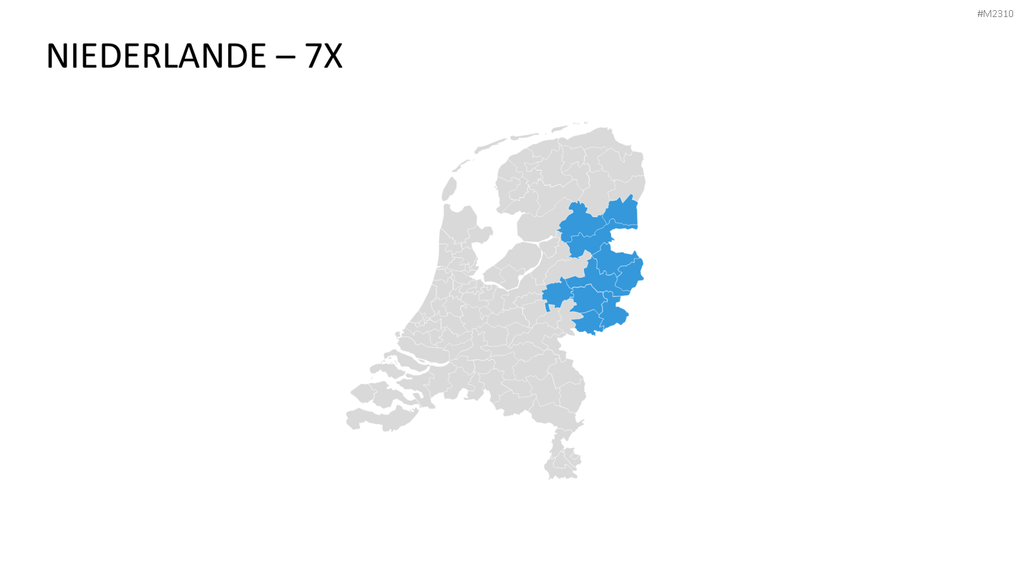 Niederlande - PLZ (2-stellig) PowerPoint-Vorlage