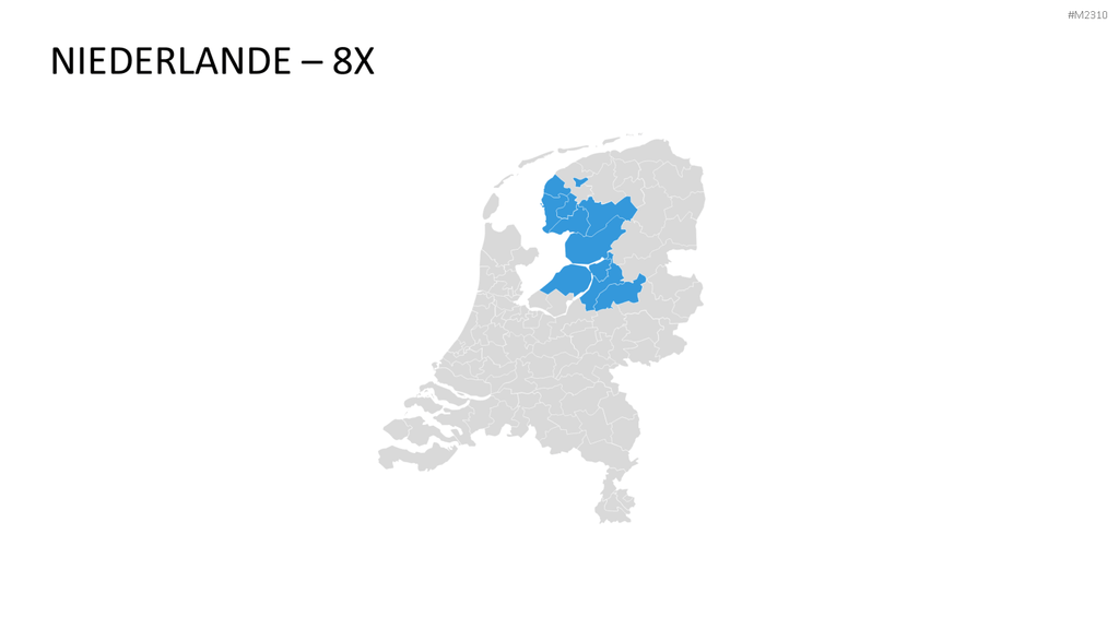 Niederlande - PLZ (2-stellig) PowerPoint-Vorlage