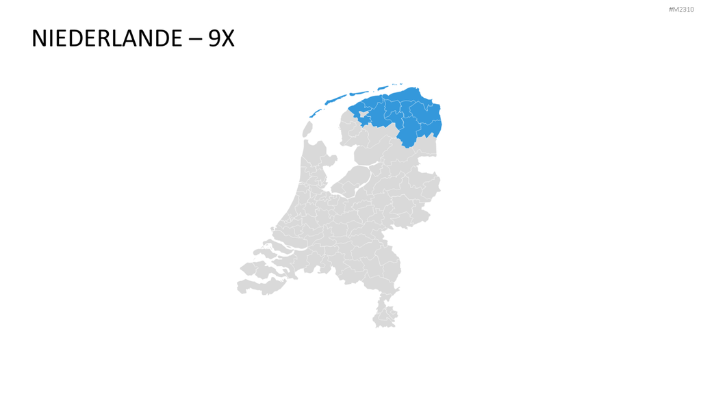 Niederlande - PLZ (2-stellig) PowerPoint-Vorlage