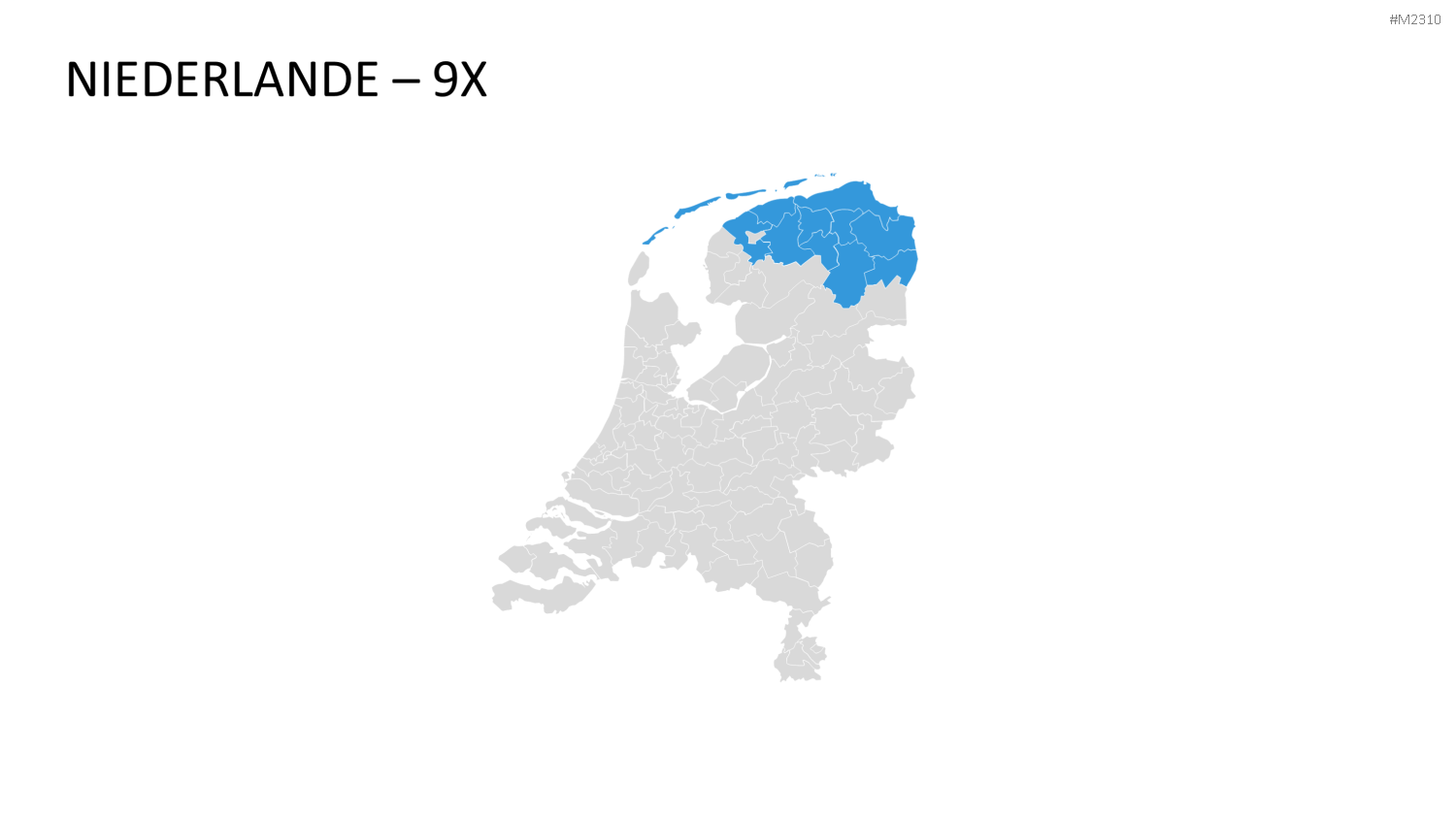 Niederlande - PLZ (2-stellig) PowerPoint-Vorlage