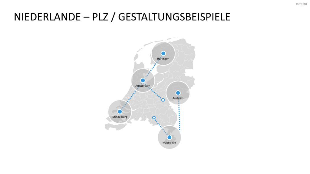Niederlande - PLZ (2-stellig) PowerPoint-Vorlage