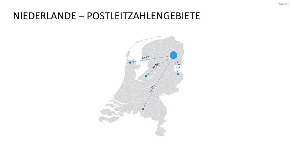 Niederlande - PLZ (2-stellig) PowerPoint-Vorlage