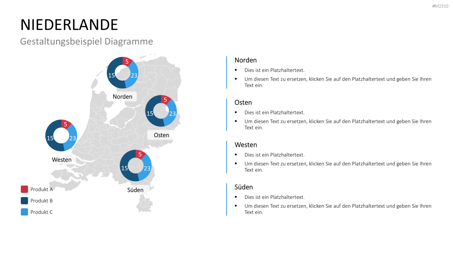 Niederlande - PLZ (2-stellig) PowerPoint-Vorlage