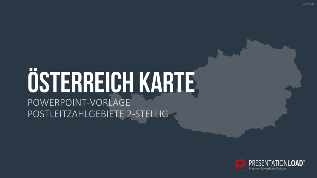 Österreich - PLZ (2-stellig) PowerPoint-Vorlage