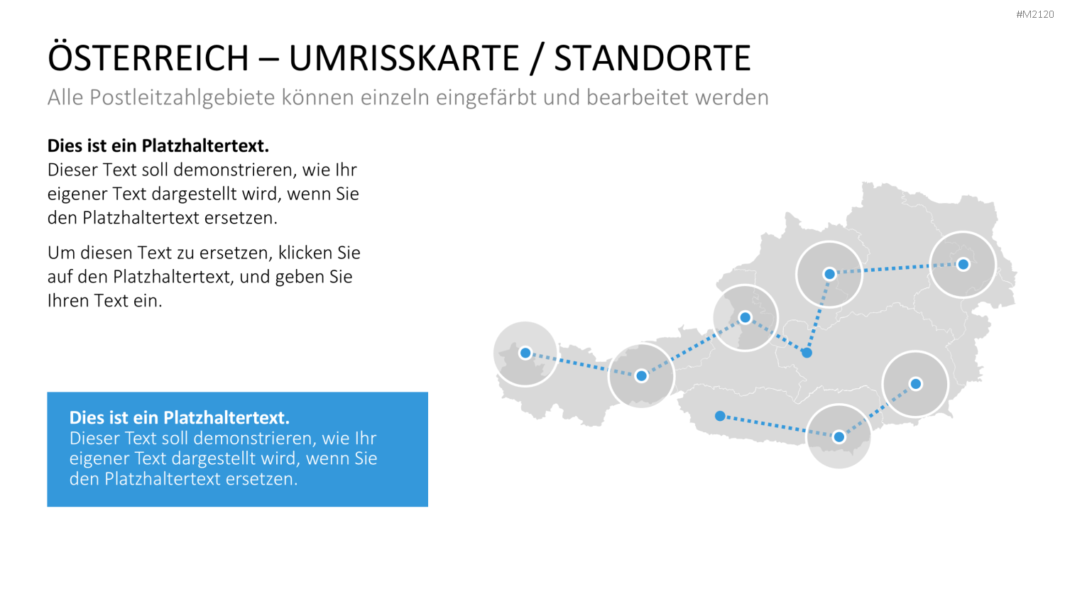 Österreich - PLZ (2-stellig) PowerPoint-Vorlage