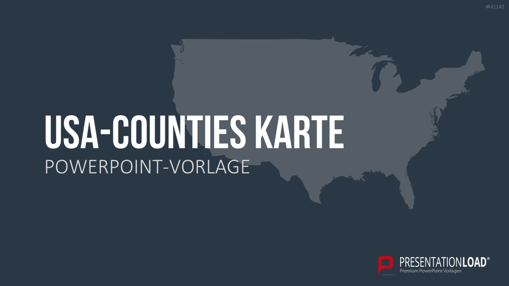 USA - Counties PowerPoint-Vorlage