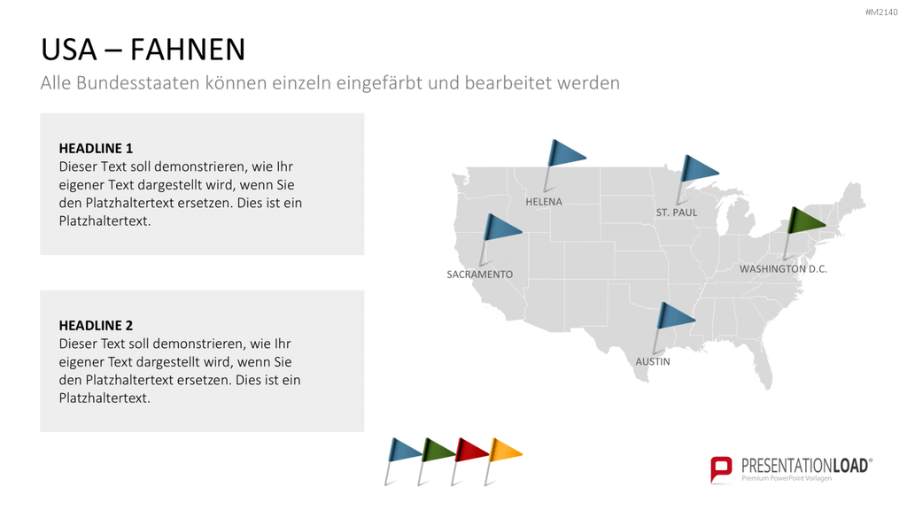 USA - Counties PowerPoint-Vorlage