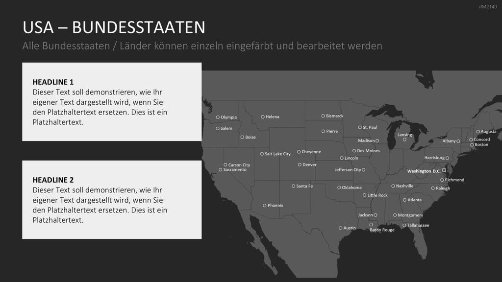 USA - Counties PowerPoint-Vorlage