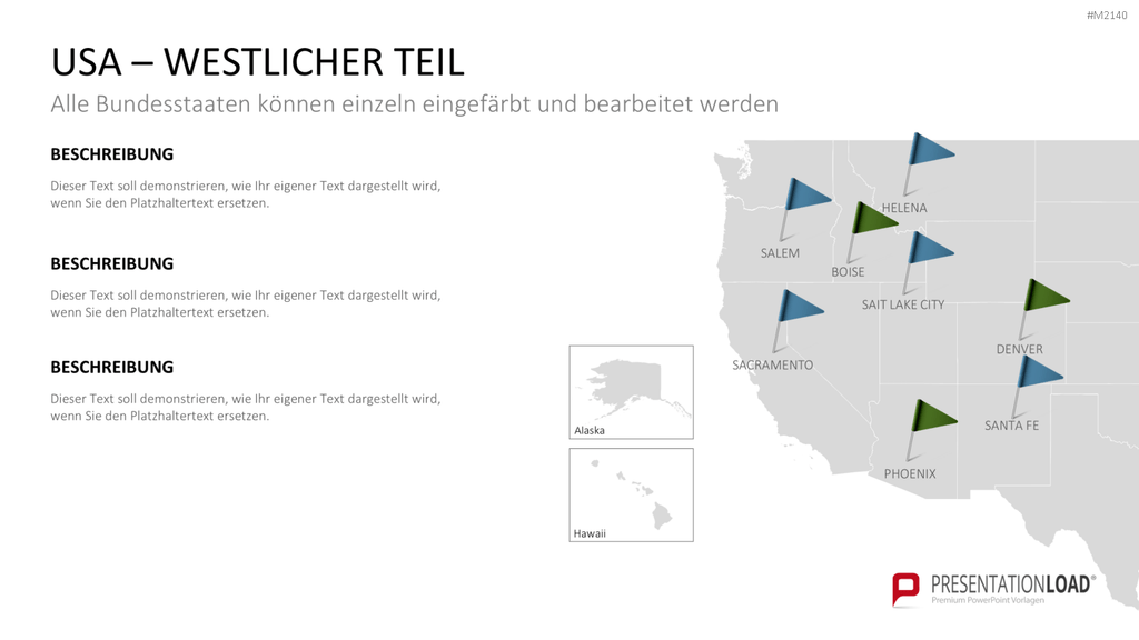 USA - Counties PowerPoint-Vorlage