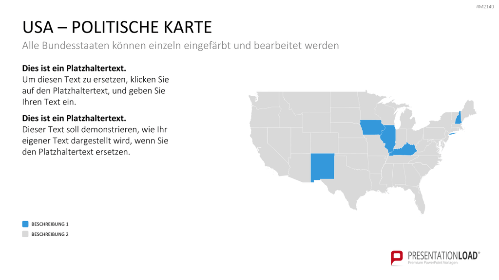 USA - Counties PowerPoint-Vorlage