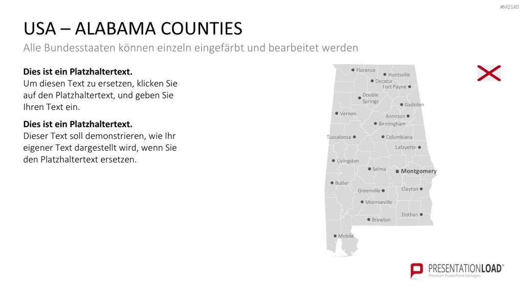 USA - Counties PowerPoint-Vorlage