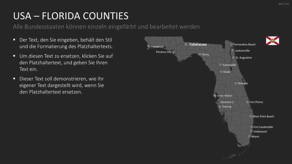 USA - Counties PowerPoint-Vorlage