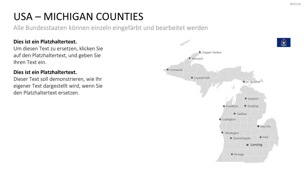 USA - Counties PowerPoint-Vorlage