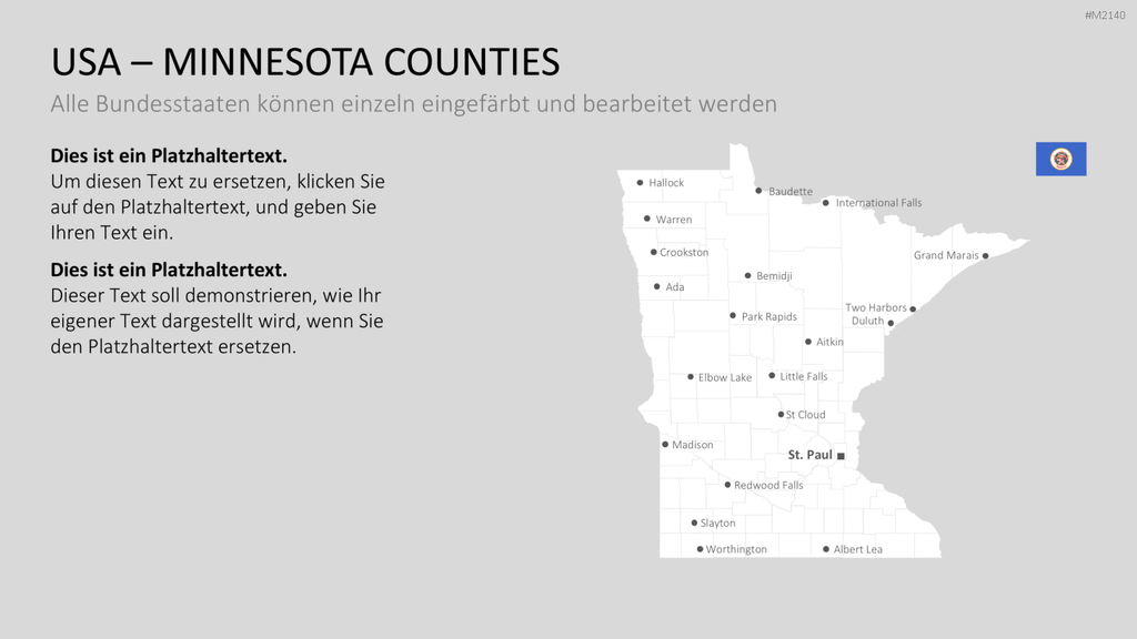 USA - Counties PowerPoint-Vorlage