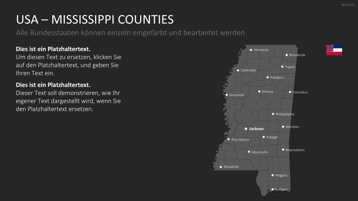 USA - Counties PowerPoint-Vorlage