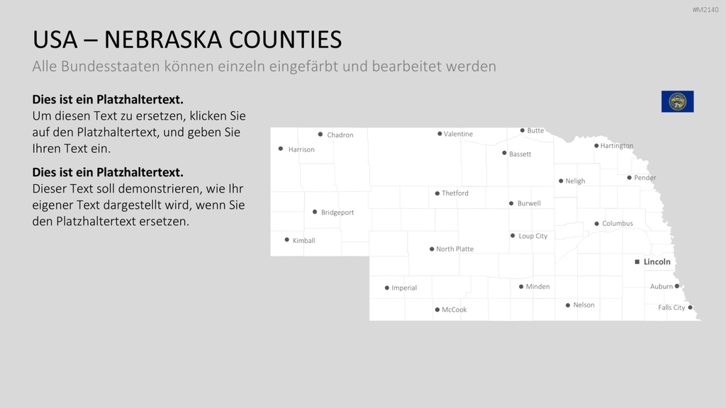 USA - Counties PowerPoint-Vorlage