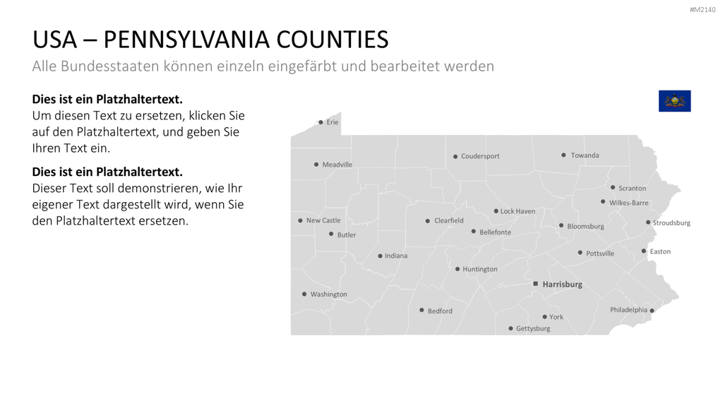 USA - Counties PowerPoint-Vorlage