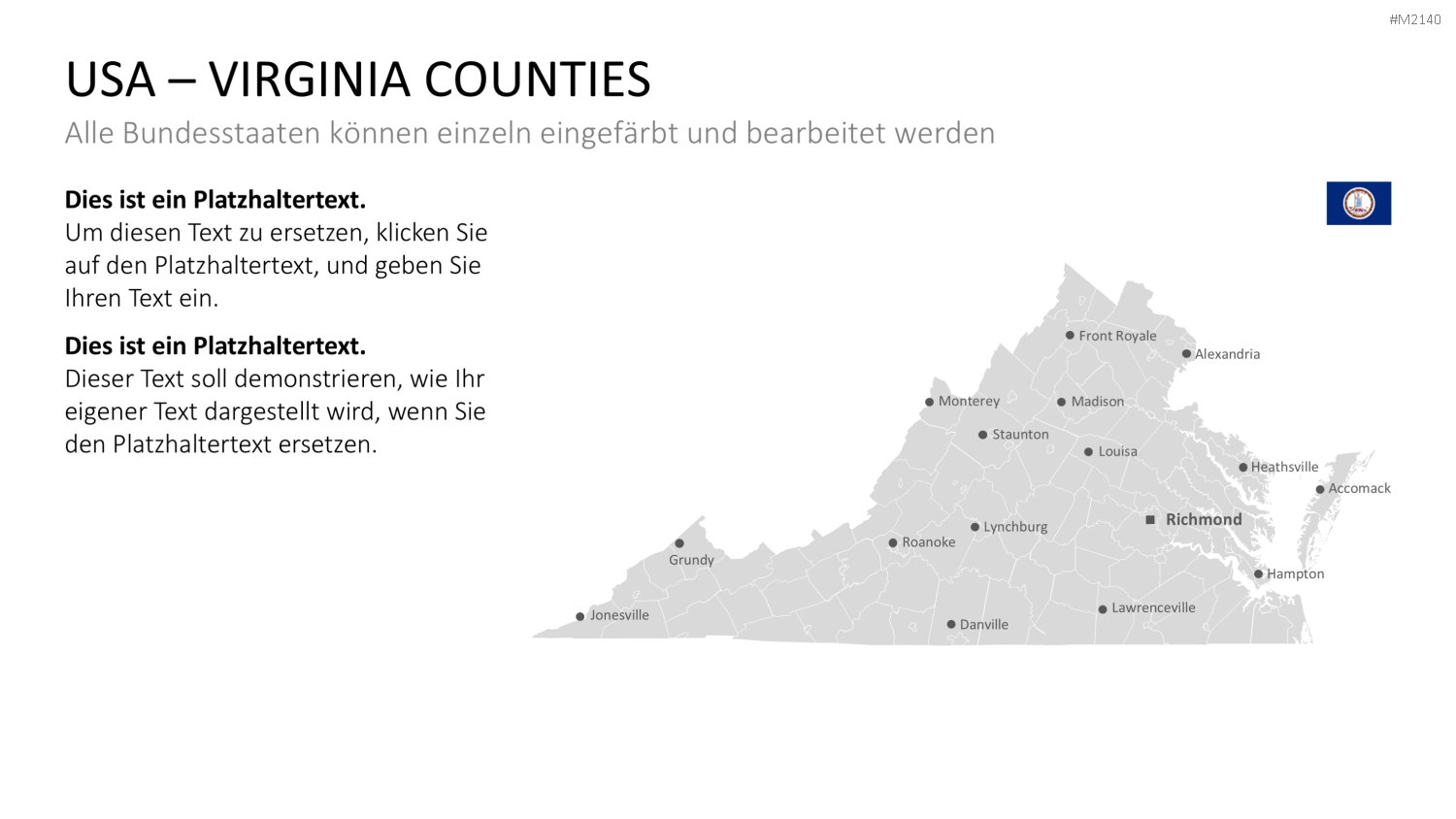 USA - Counties PowerPoint-Vorlage