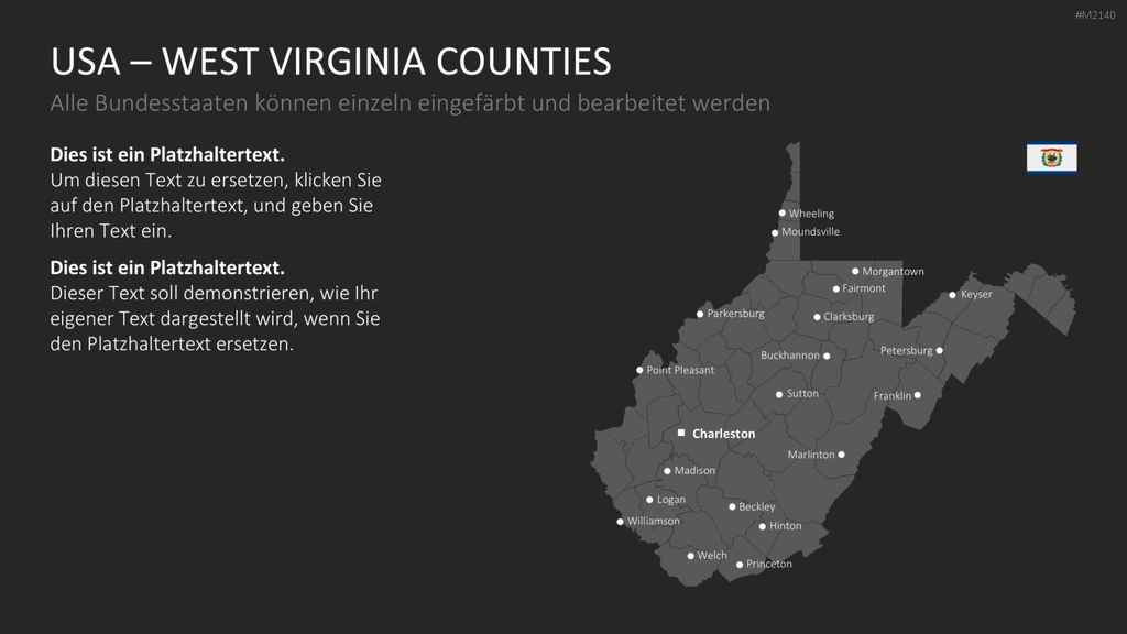 USA - Counties PowerPoint-Vorlage