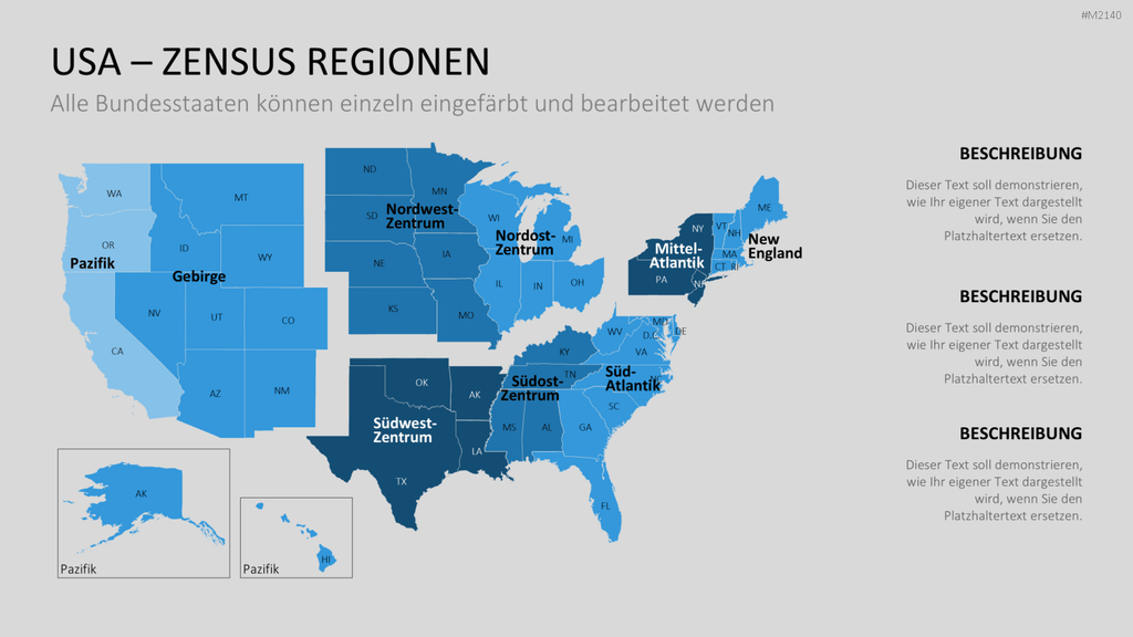 USA - Counties PowerPoint-Vorlage