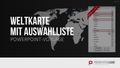Weltkarte mit Auswahlliste PowerPoint-Vorlage
