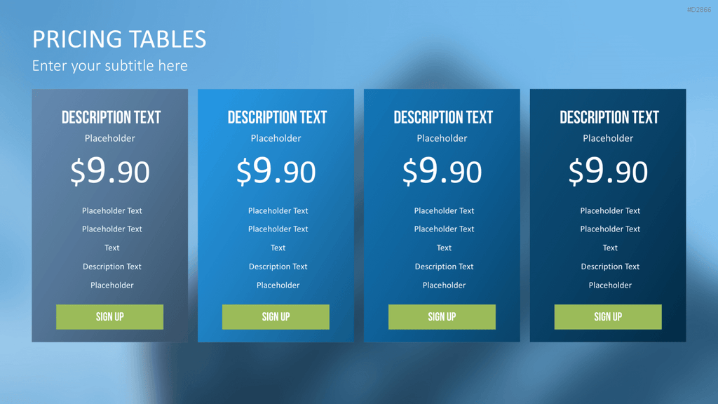 Pricing-Tables PowerPoint-Vorlage