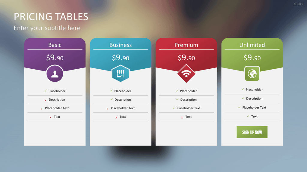 Pricing-Tables PowerPoint-Vorlage