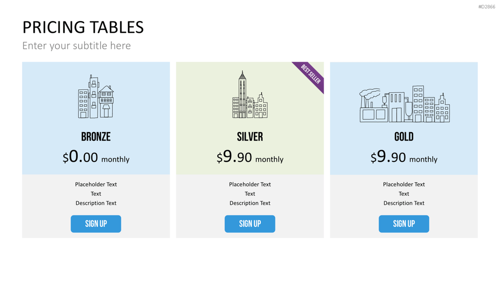Pricing-Tables PowerPoint-Vorlage