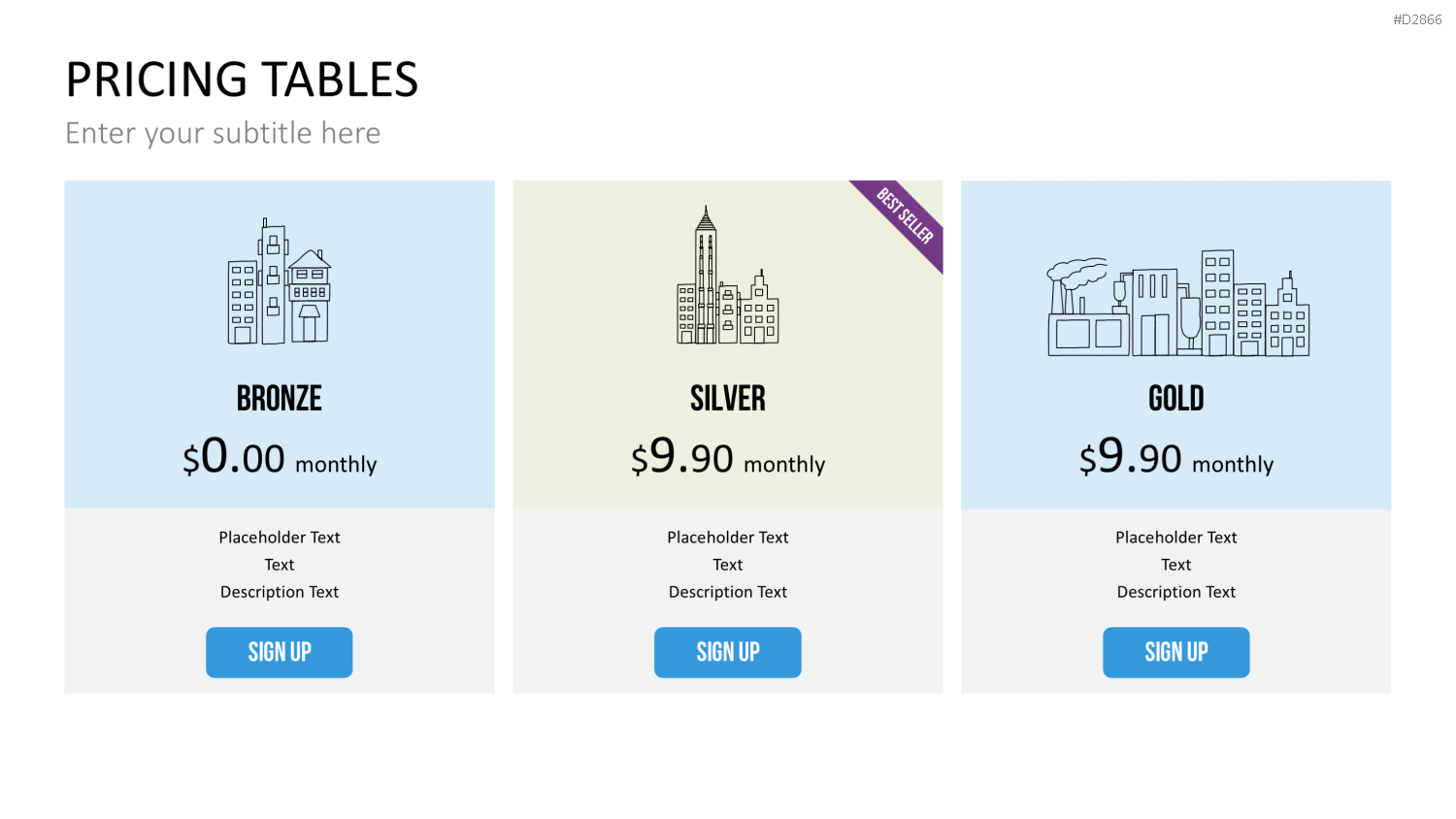 Pricing-Tables PowerPoint-Vorlage