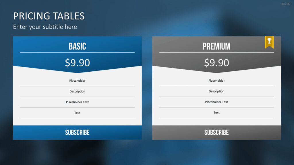 Pricing-Tables PowerPoint-Vorlage