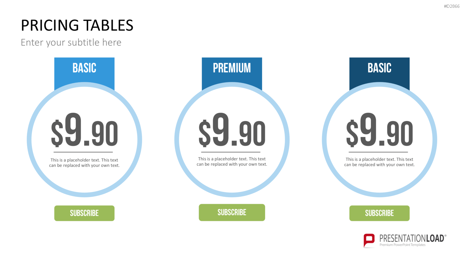 Pricing-Tables PowerPoint-Vorlage